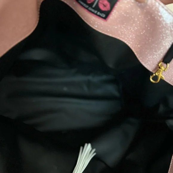 Makeup Junkie Ballerina Glitter Weekender Tote sparkly shuttle pink! - Picture 3 of 4